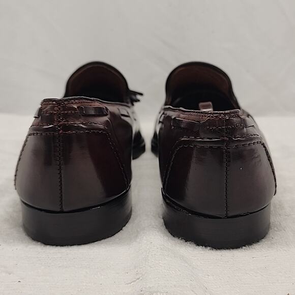 BROOKS BROTHERS ENGLISH TASSEL BURGUNDY VTG LOAFERS NEW WELT SOLES MENS 9.5 GUC - Picture 7 of 16